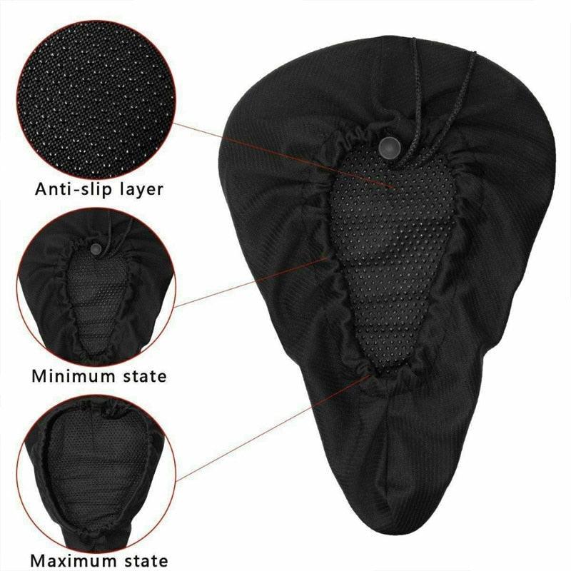 Extra Soft Gel Bicycle Seat Cover for Comfort and Shock Absorption