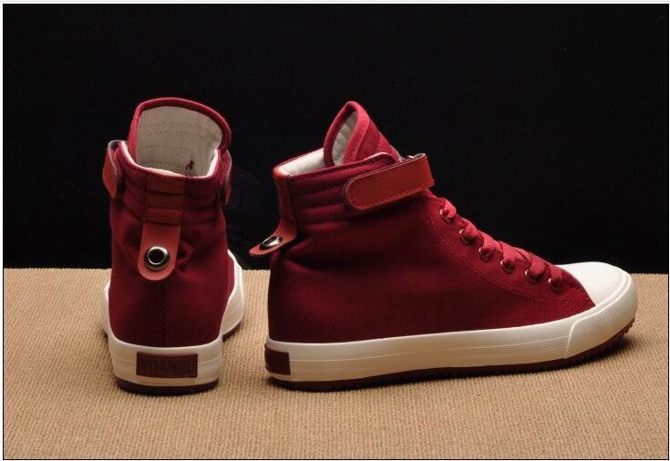 Men's High Top Canvas Sneakers – Breathable Vulcanized Casual Shoes