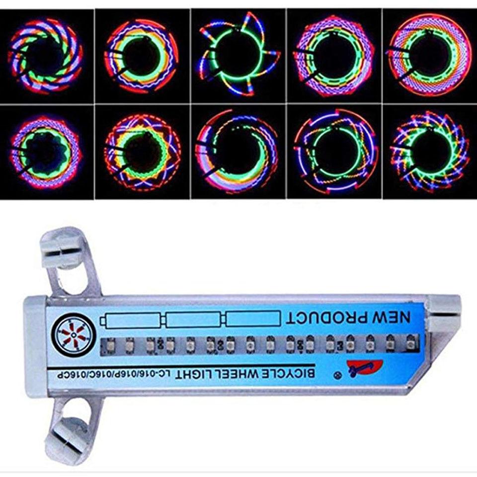 32 LED Bicycle Spoke Lights: 30-Pattern Wheel Rim Lamp for Bikes