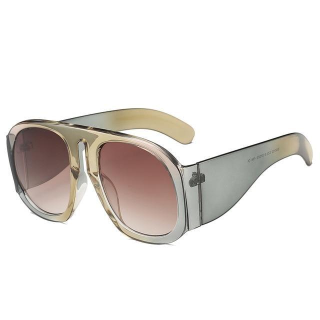 Luxury Oversized Round Sunglasses Designer Retro Style Frames
