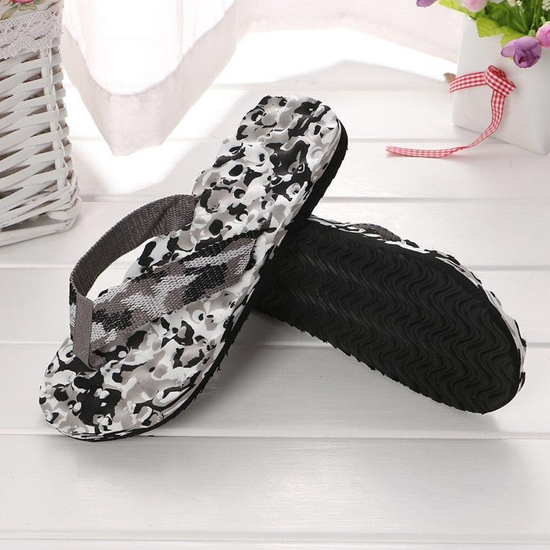 Women's Camouflage Arch Support Flip Flops Casual Beach Sandals