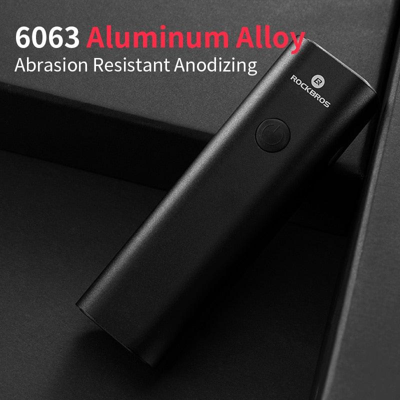 USB Rechargeable 2000mAh LED Bike Front Light, 5 Light Modes