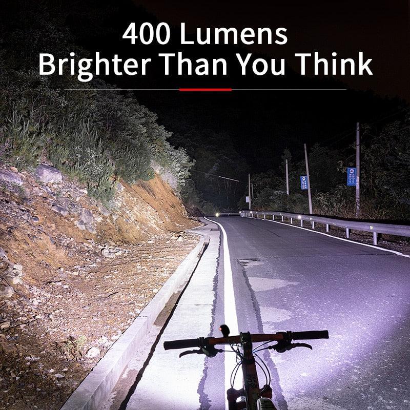 USB Rechargeable 2000mAh LED Bike Front Light, 5 Light Modes