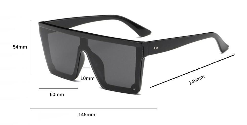 Oversized Square Mirror Pink Sunglasses for Men and Women