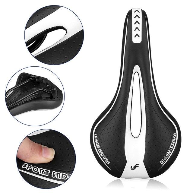 Professional Shockproof Bicycle Saddle with Silicone Gel Cushioning