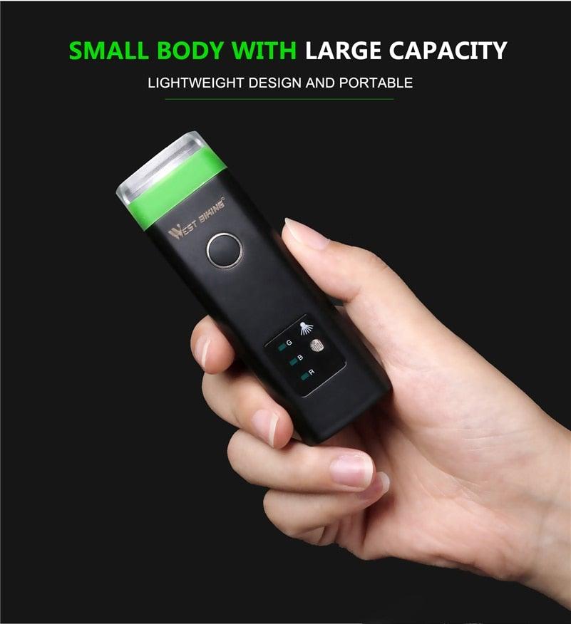 Modern Waterproof USB Rechargeable LED Bike Headlight with Horn