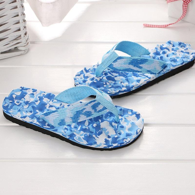Women's Camouflage Arch Support Flip Flops Casual Beach Sandals