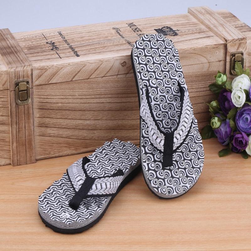 Women's Camouflage Arch Support Flip Flops Casual Beach Sandals
