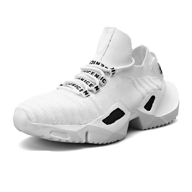 Men's Lightweight Breathable Knit Jogging Sneakers Non-Slip Shoes
