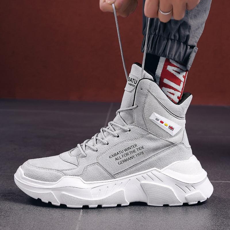 Men's High Top Urban Streetwear Sneakers Rubber Sole Winter Shoes