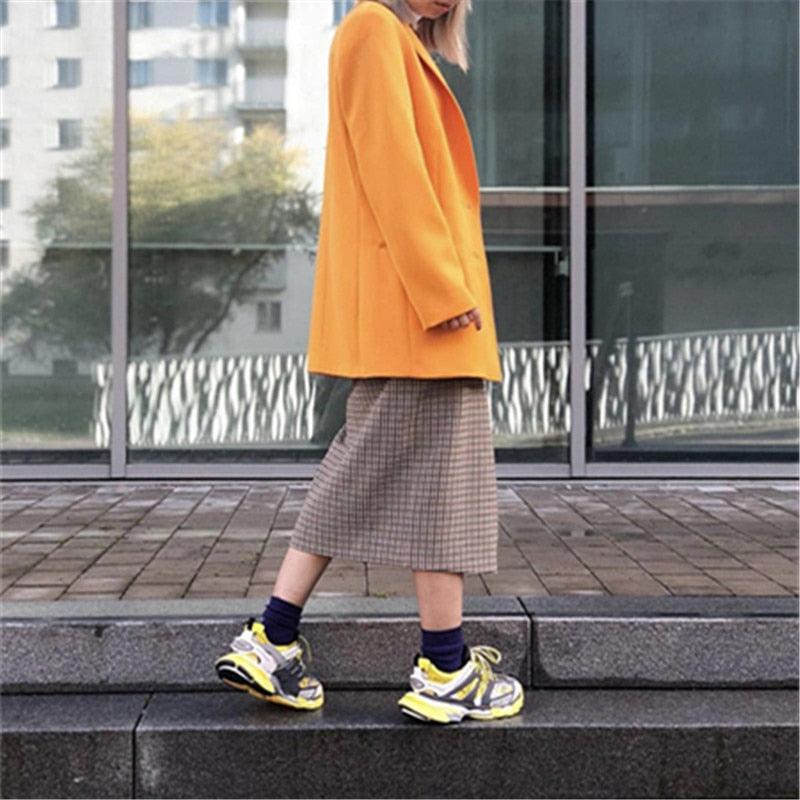 Black Women's Mesh Platform Sneakers Elegant Casual Shoes