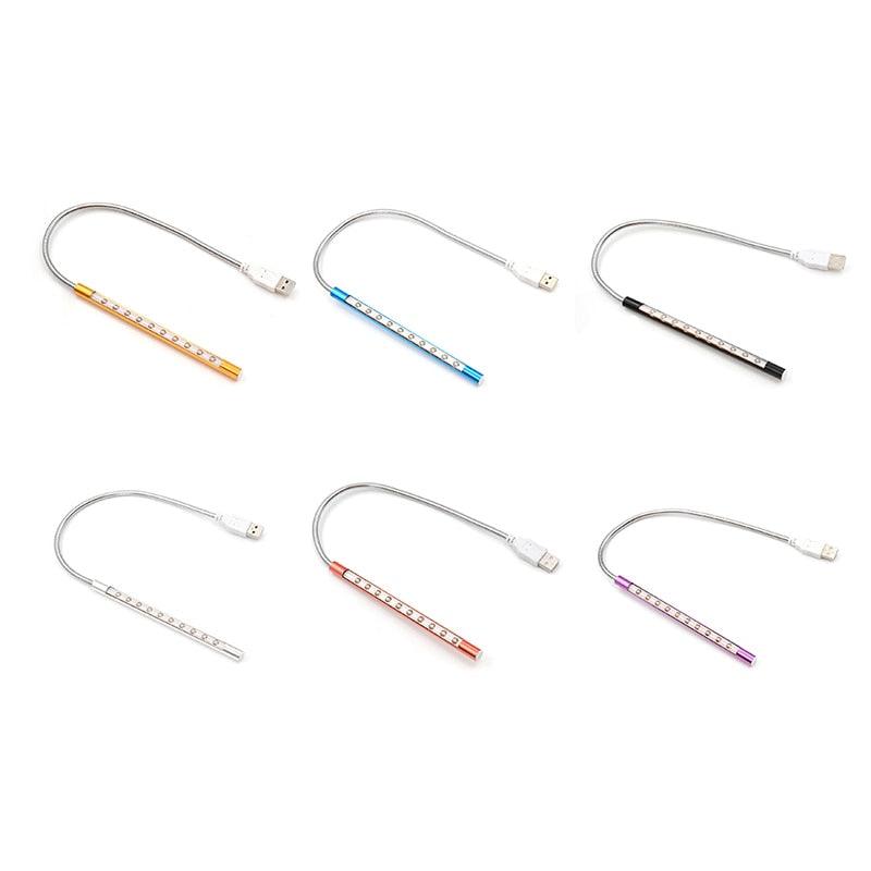 10-LED Flexible USB Reading Light for Laptop and Desk