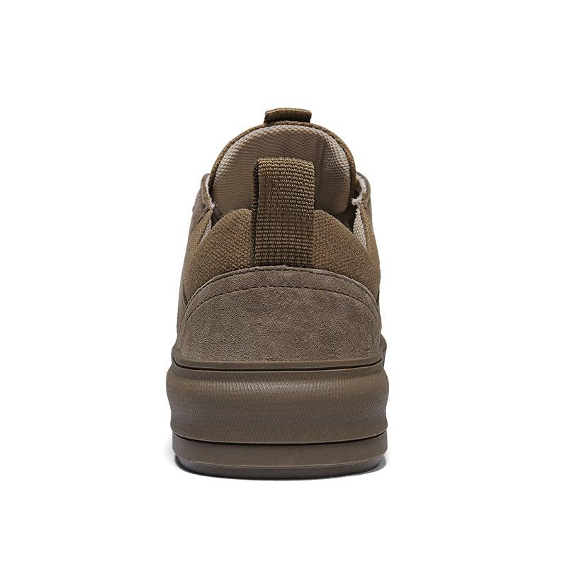 Luxury Leather Men's Lace-Up Sneakers - Modern Tan Casual Shoes