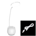 Modern Dimmable LED Table Lamp with Pen Holder and Flexible Arm