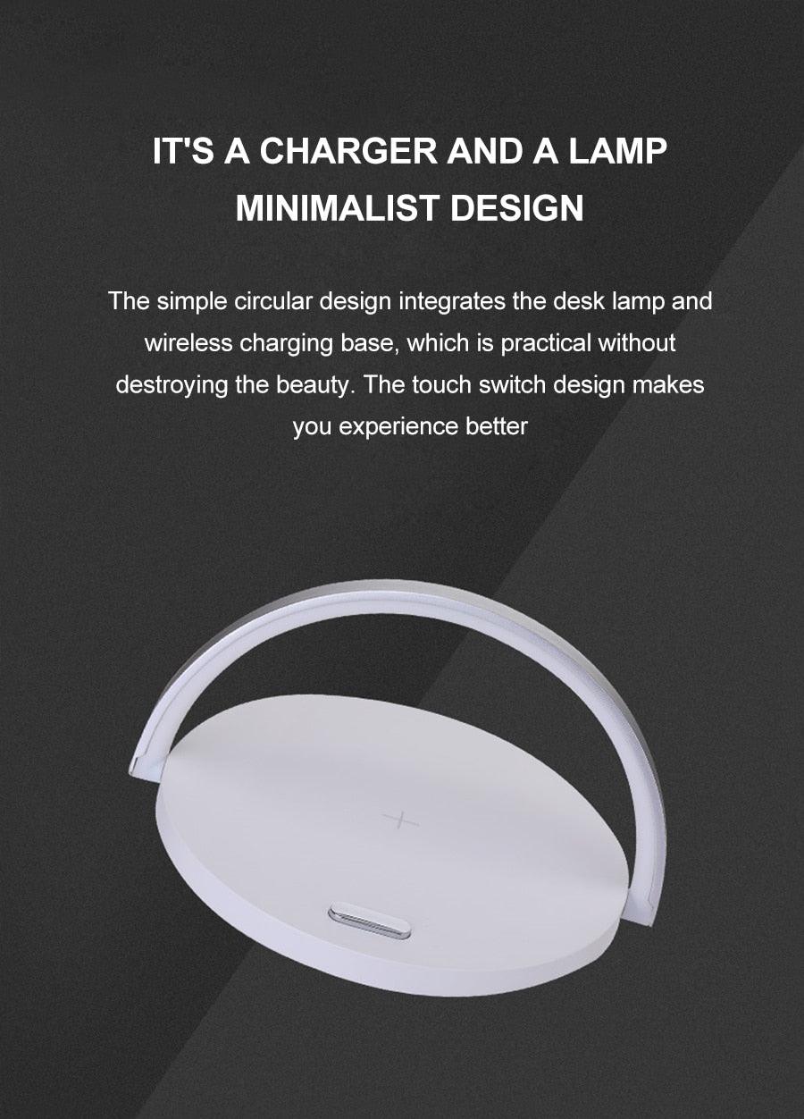 Dimmable LED Desk Lamp with Wireless Phone Charger