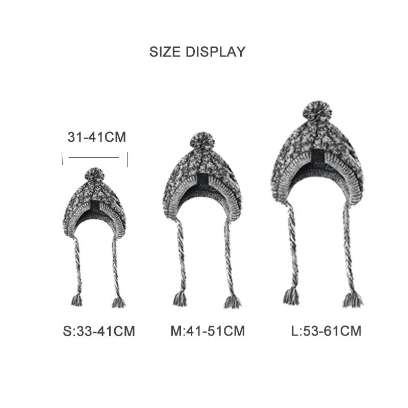 Autumn Winter Warm Knitted Pet Hats With Fluffy Ball