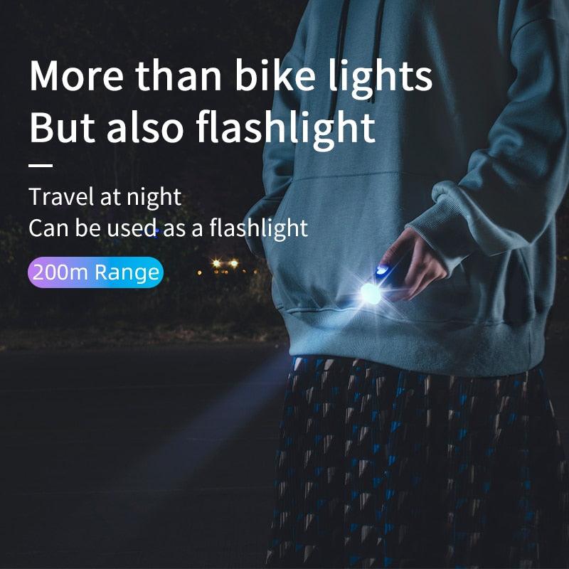 Matte Black Industrial LED Bicycle Headlight - 800 Lumen Rechargeable