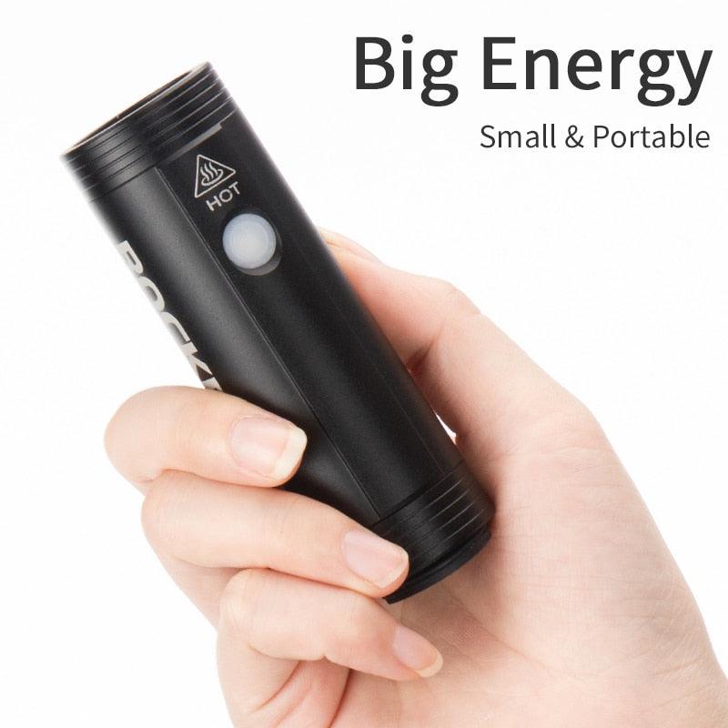 Matte Black Industrial LED Bicycle Headlight - 800 Lumen Rechargeable