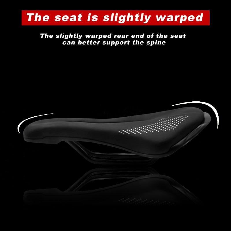 Memory Foam Bicycle Saddle with Steel Rails for Road and MTB