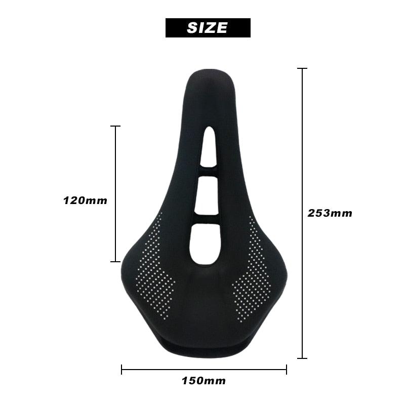 Memory Foam Bicycle Saddle with Steel Rails for Road and MTB