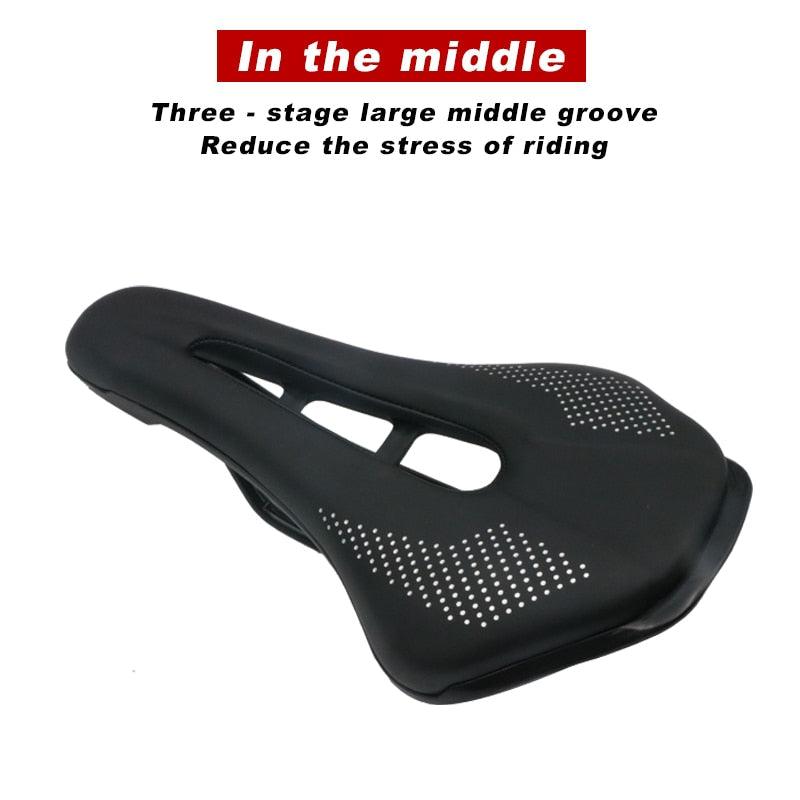 Memory Foam Bicycle Saddle with Steel Rails for Road and MTB