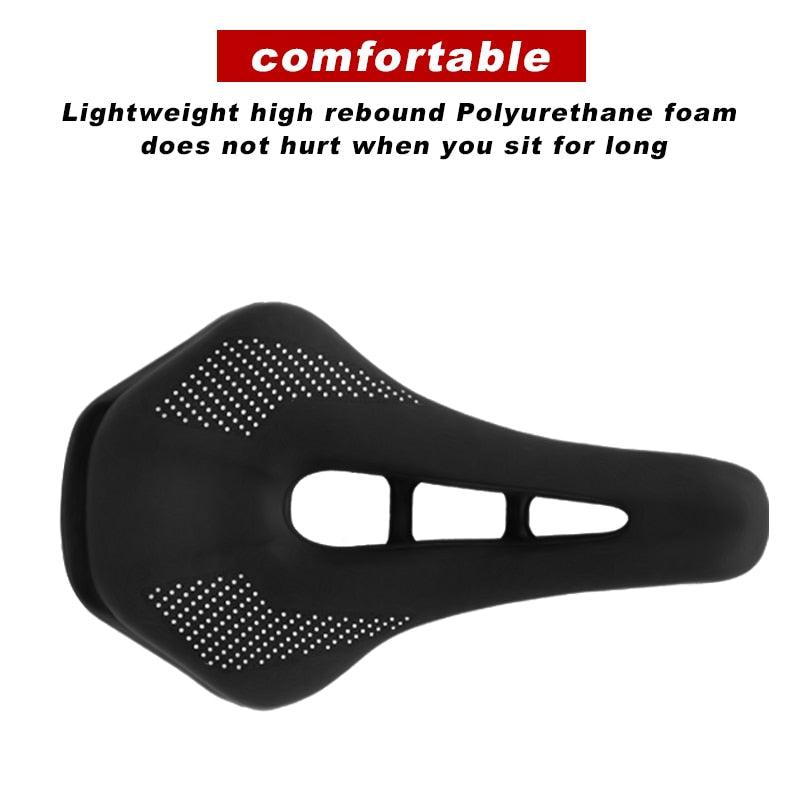 Memory Foam Bicycle Saddle with Steel Rails for Road and MTB
