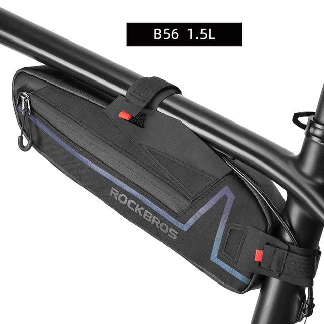 Waterproof Cycling Top Tube Bike Frame Bag - High Capacity Black