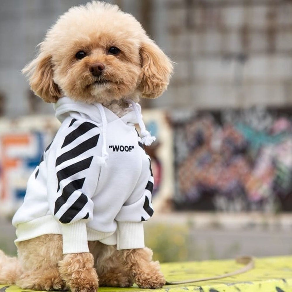Woof Dog Hoodie Streetwear Soft Cotton Pullover for Pets - Image 8