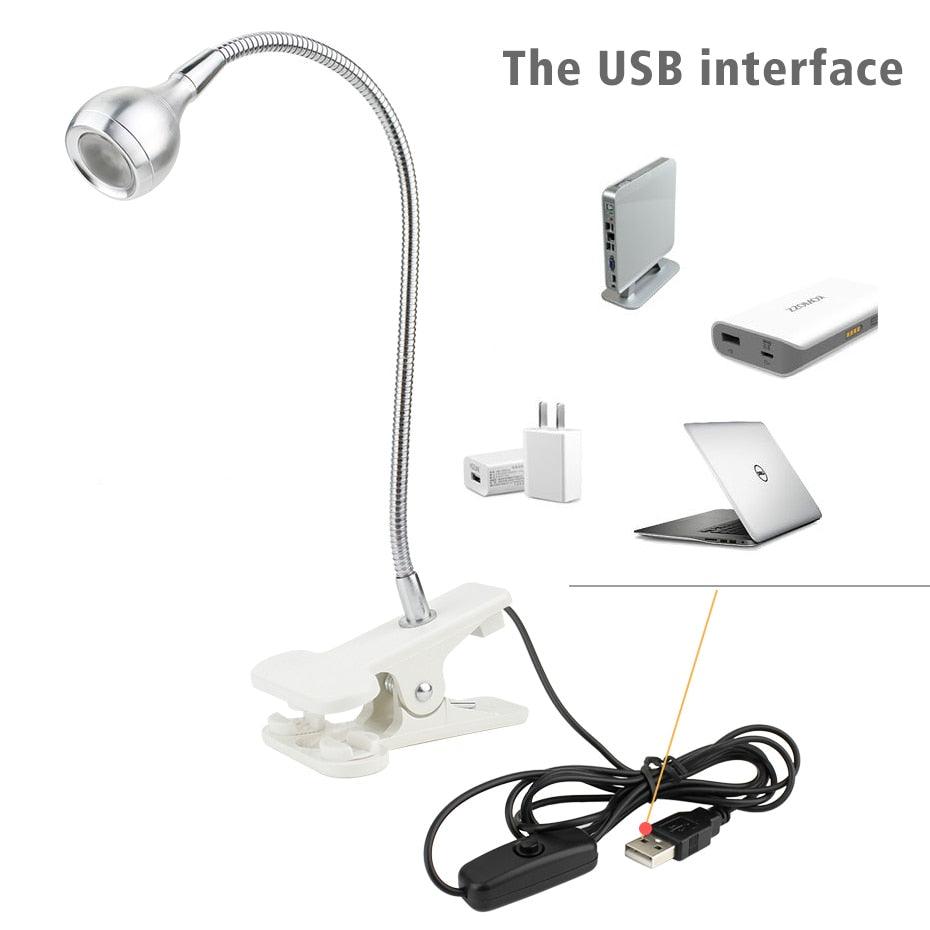 Flexible LED Clip-On Desk Lamp – Modern Minimalist Study Light
