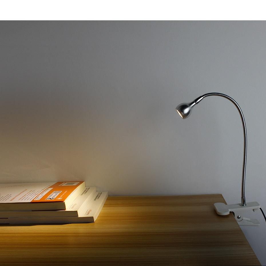 Flexible LED Clip-On Desk Lamp – Modern Minimalist Study Light