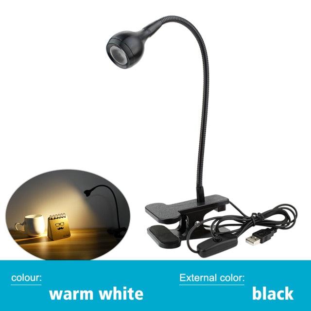 Flexible LED Clip-On Desk Lamp – Modern Minimalist Study Light