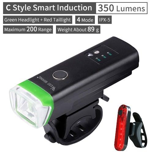 Modern Waterproof USB Rechargeable LED Bike Headlight with Horn