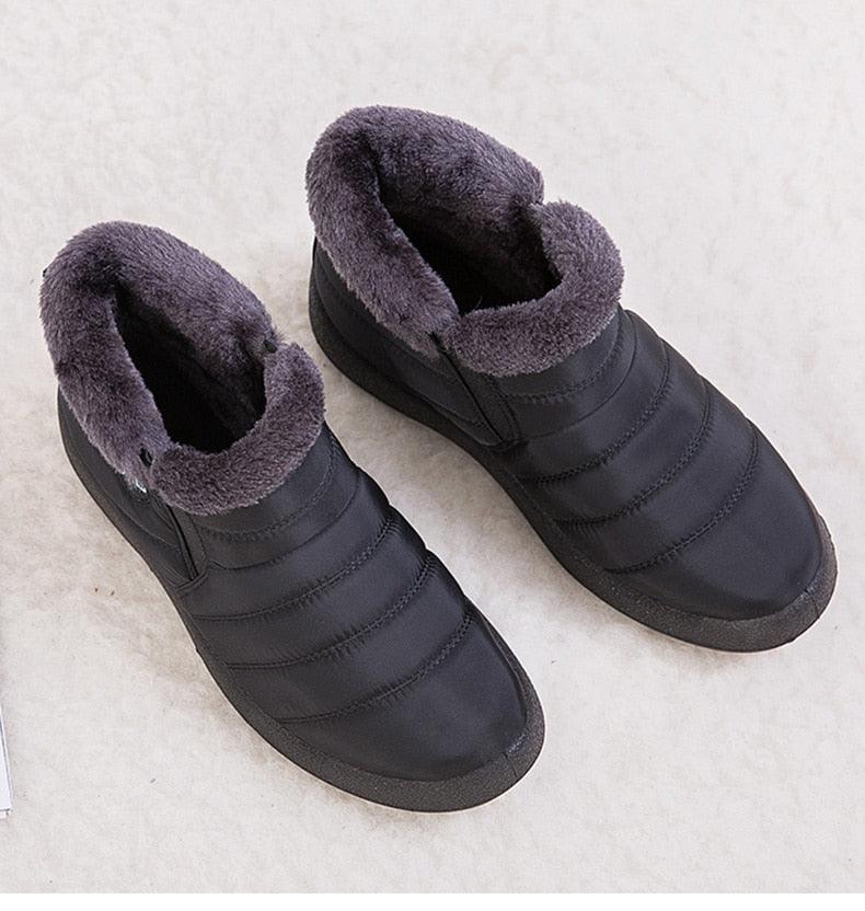 Women’s Waterproof Slip-On Snow Boots – Lightweight Winter Shoes