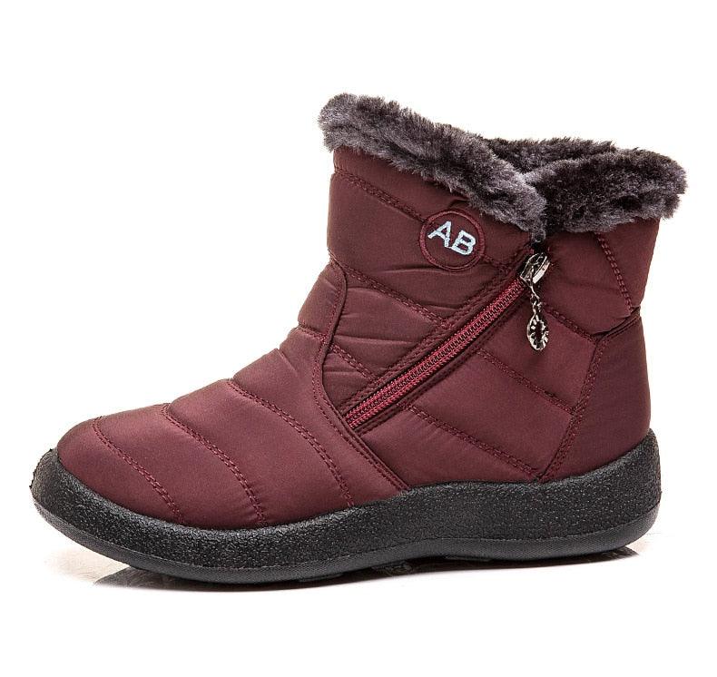 Women’s Waterproof Slip-On Snow Boots – Lightweight Winter Shoes