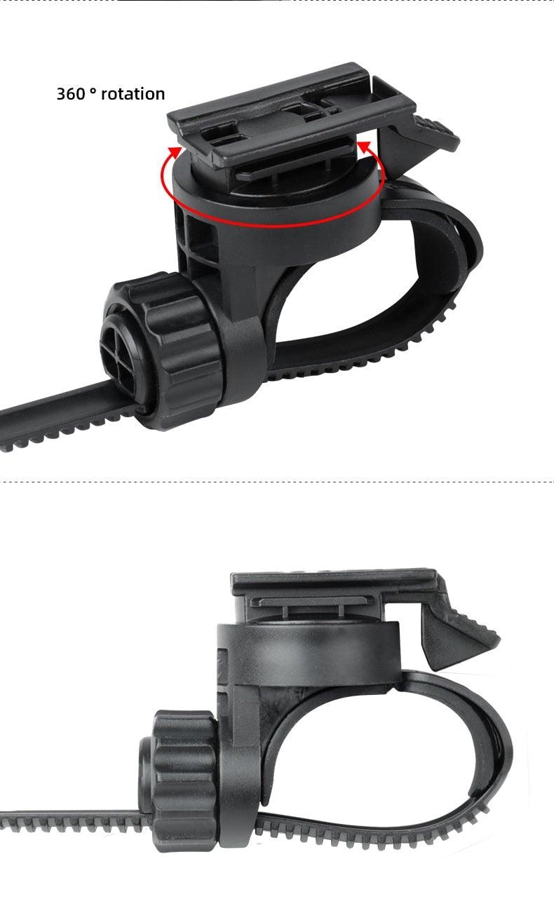 360° Rotating Bicycle Flashlight Mount Bracket for Handlebars