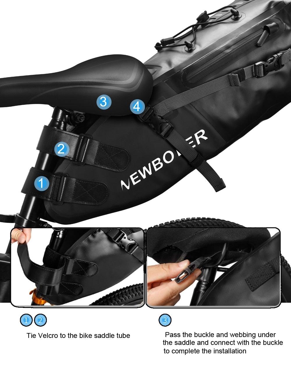 13L Waterproof Foldable Rear Trunk Bike Bag for Bikepacking