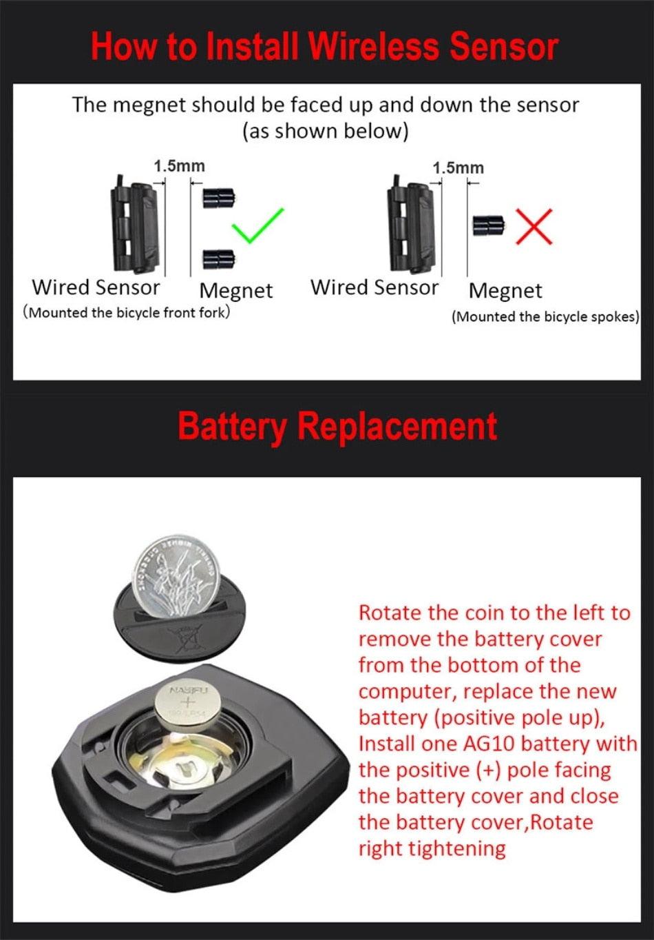 Multifunction Waterproof Wired Bicycle Cycling Computer Odometer