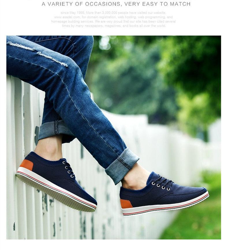 Men's Lightweight Casual Walking Sneakers - Comfortable Flat Shoes