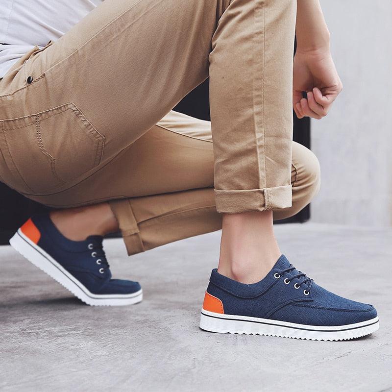 Men's Lightweight Casual Walking Sneakers - Comfortable Flat Shoes