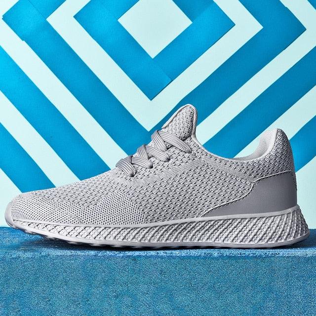 Men's Breathable Mesh Sneakers - Comfortable Lace-Up Walking Shoes