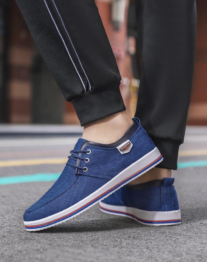 Men's Lightweight Casual Walking Sneakers - Comfortable Flat Shoes