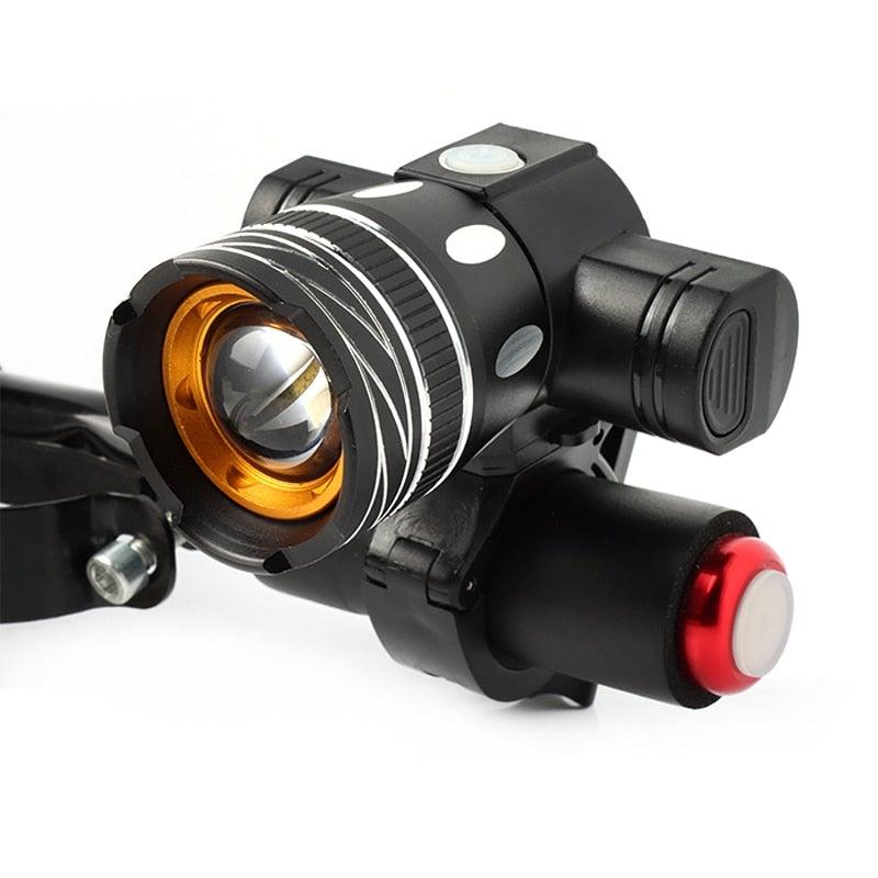 USB Rechargeable LED Bike Headlight High Lumens Waterproof Lamp