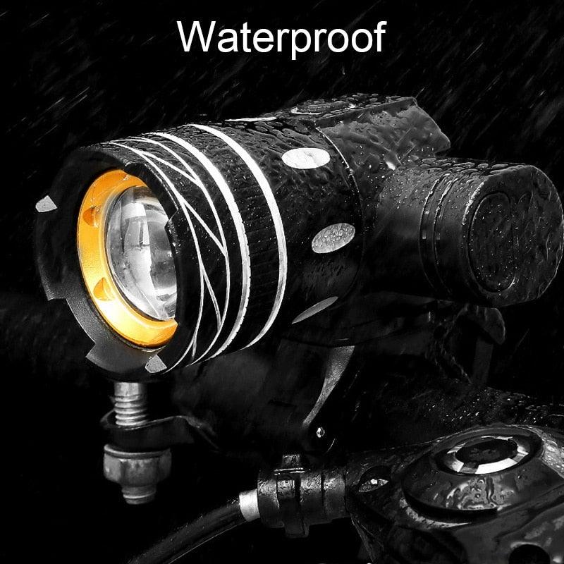 USB Rechargeable LED Bike Headlight High Lumens Waterproof Lamp
