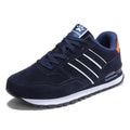 Men's Blue Casual Platform Sneakers Comfortable Faux Leather Flats