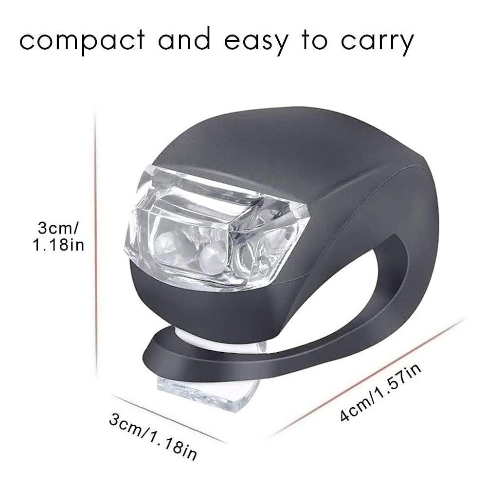 3-Mode Waterproof Silicone LED Bike Light Set for Commuters