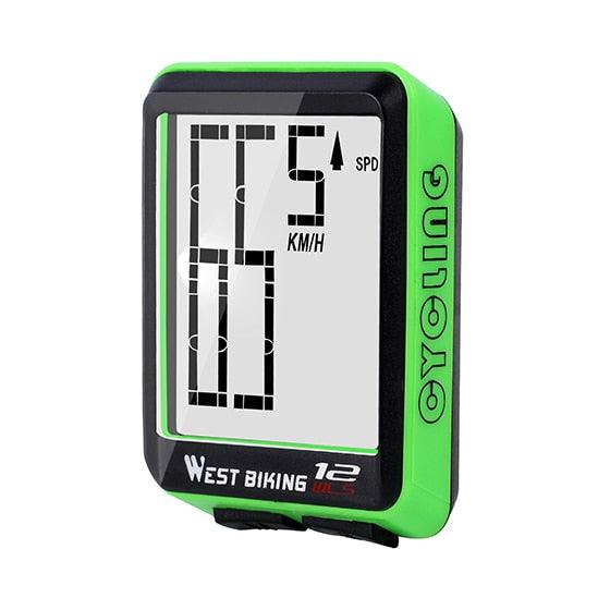 Wireless Bike Computer with Large LCD Display & Backlight