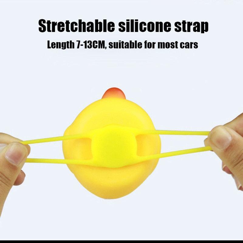 Yellow Rubber Duck Bicycle Bell with Propeller Helmet and Glasses