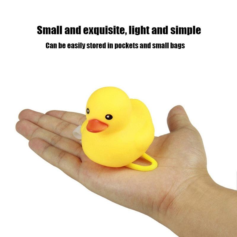 Yellow Rubber Duck Bicycle Bell with Propeller Helmet and Glasses