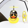 Yellow Rubber Duck Bicycle Bell with Propeller Helmet and Glasses