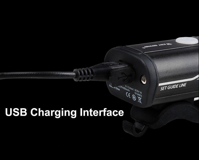 USB Rechargeable LED Bicycle Headlight Waterproof Cycling Light